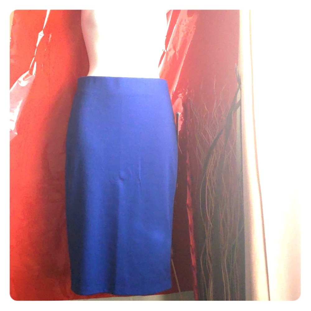 Royal blue pencils skirt